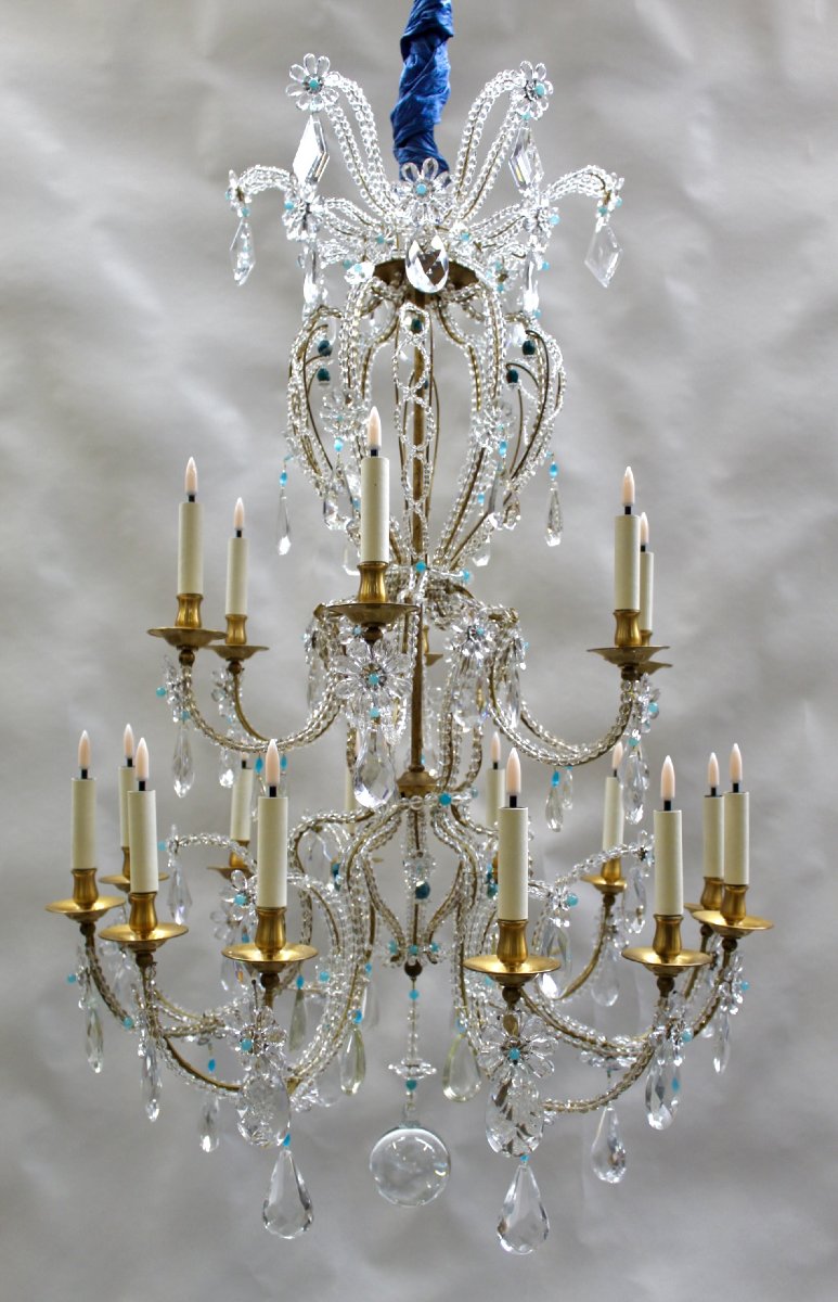 Italian Chandelier, Early 20th Century-photo-2