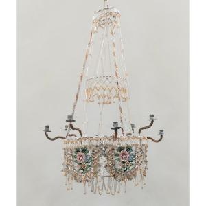 Glass Bead Chandelier, Germany, 19 Th C