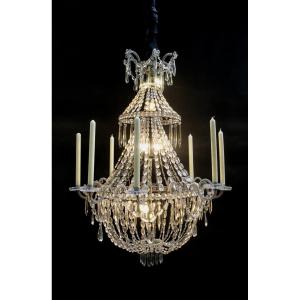 Beaded Chandelier, France, 19th Century,