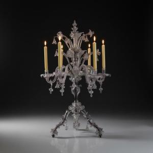 Six-armed Venetian–murano Glass Chandelier, 18th Century