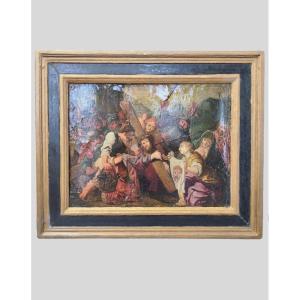 Oil On Framed Panel From The 17th Century