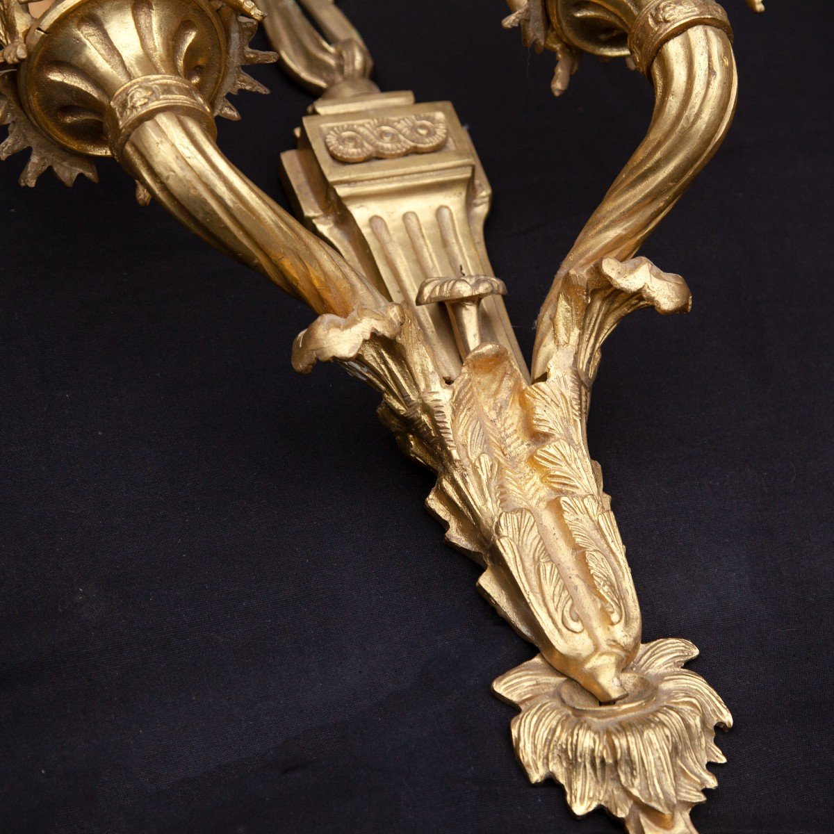 Appliques Murales En Bronze Doré XXème-photo-7