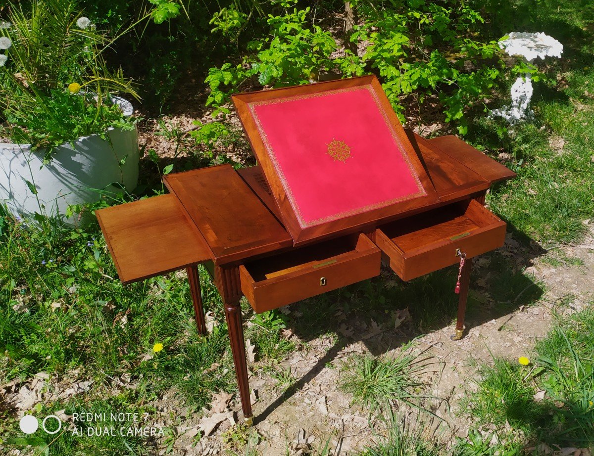 18th Century Reading Table In Mahogany-photo-1