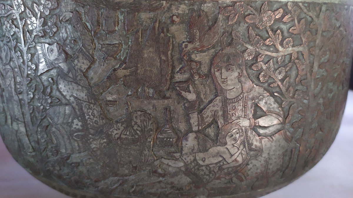 Vase Sur Piédouche, Bol Tâs Perse-photo-2