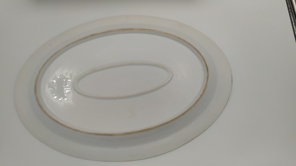 Large 20th Century Limoges Porcelain Dish-photo-4