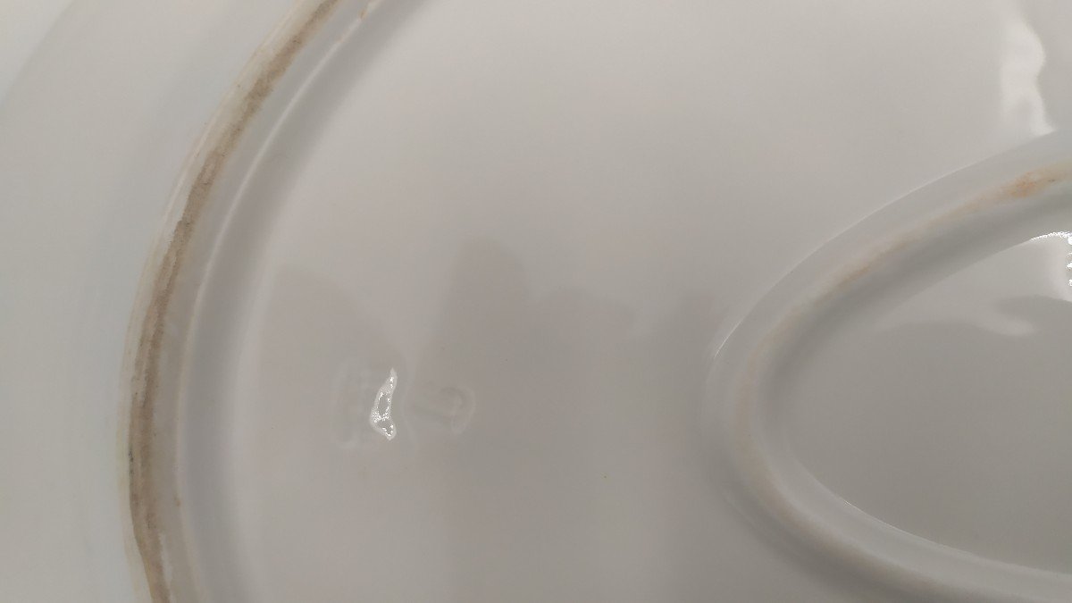 Large 20th Century Limoges Porcelain Dish-photo-1