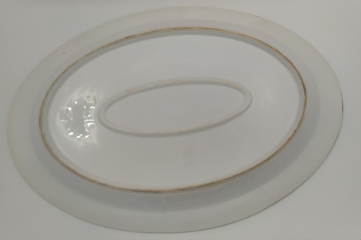 Large 20th Century Limoges Porcelain Dish-photo-6