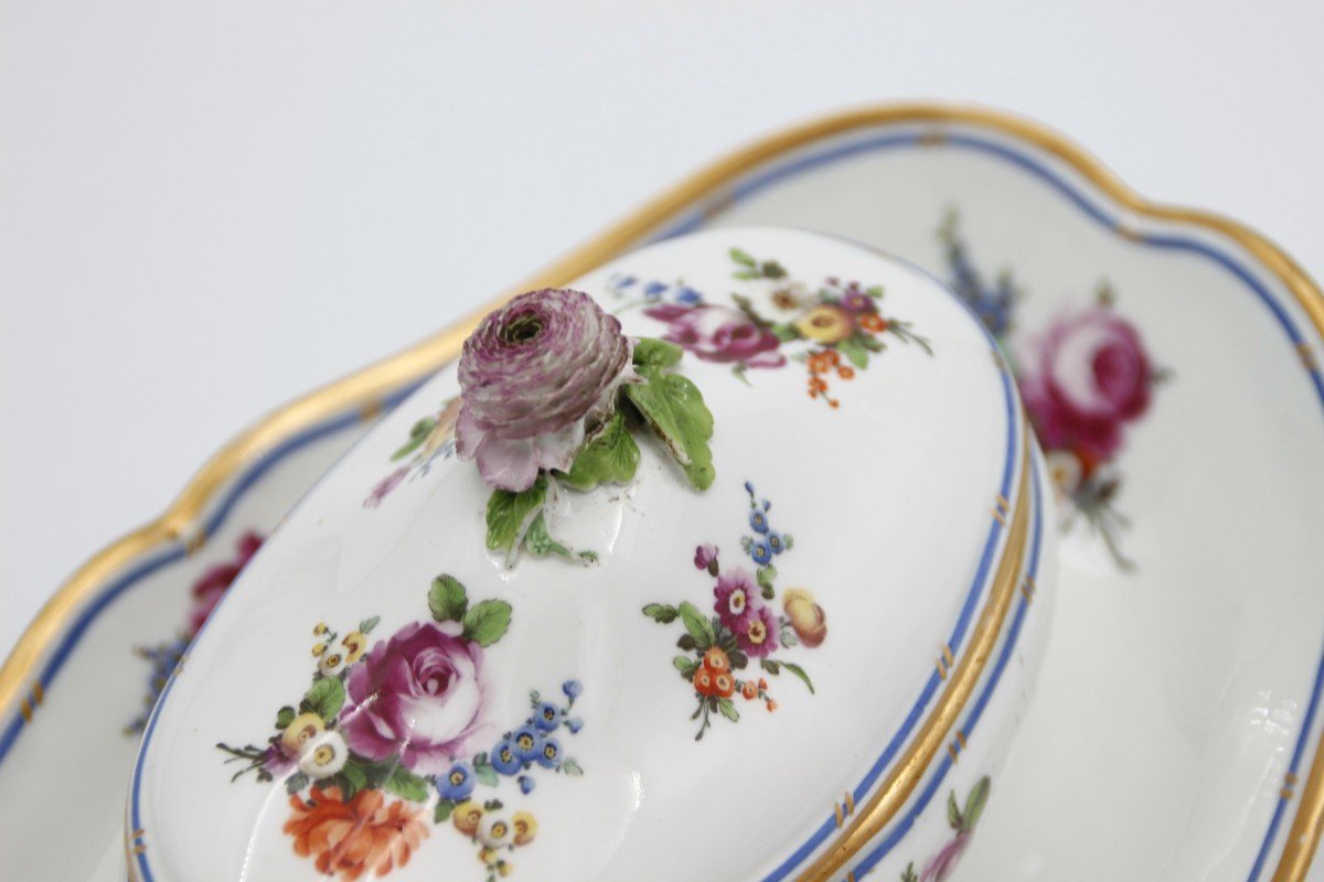 19th Century Sugar Bowl In Hard Porcelain-photo-2