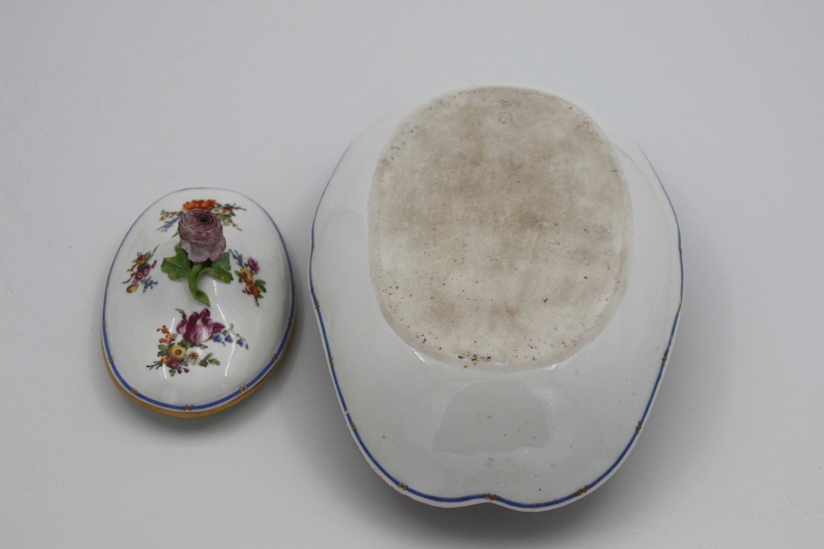 19th Century Sugar Bowl In Hard Porcelain-photo-2