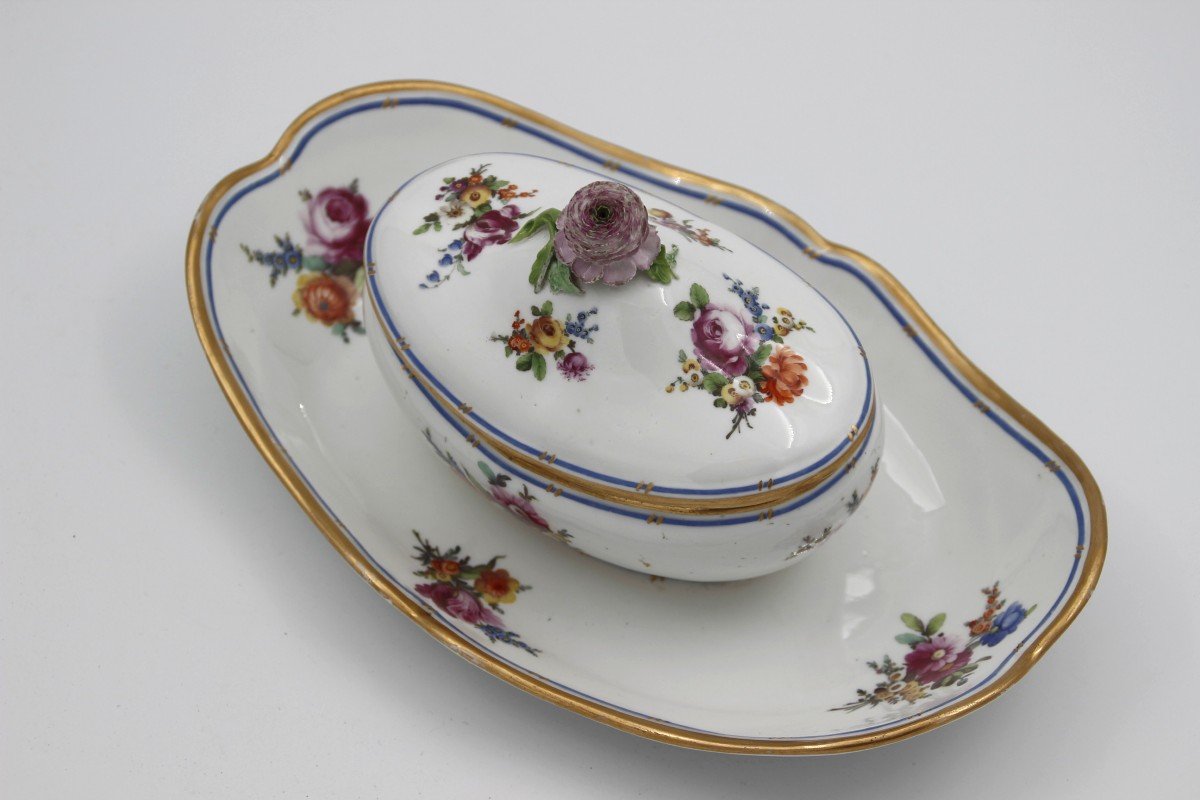 19th Century Sugar Bowl In Hard Porcelain-photo-6