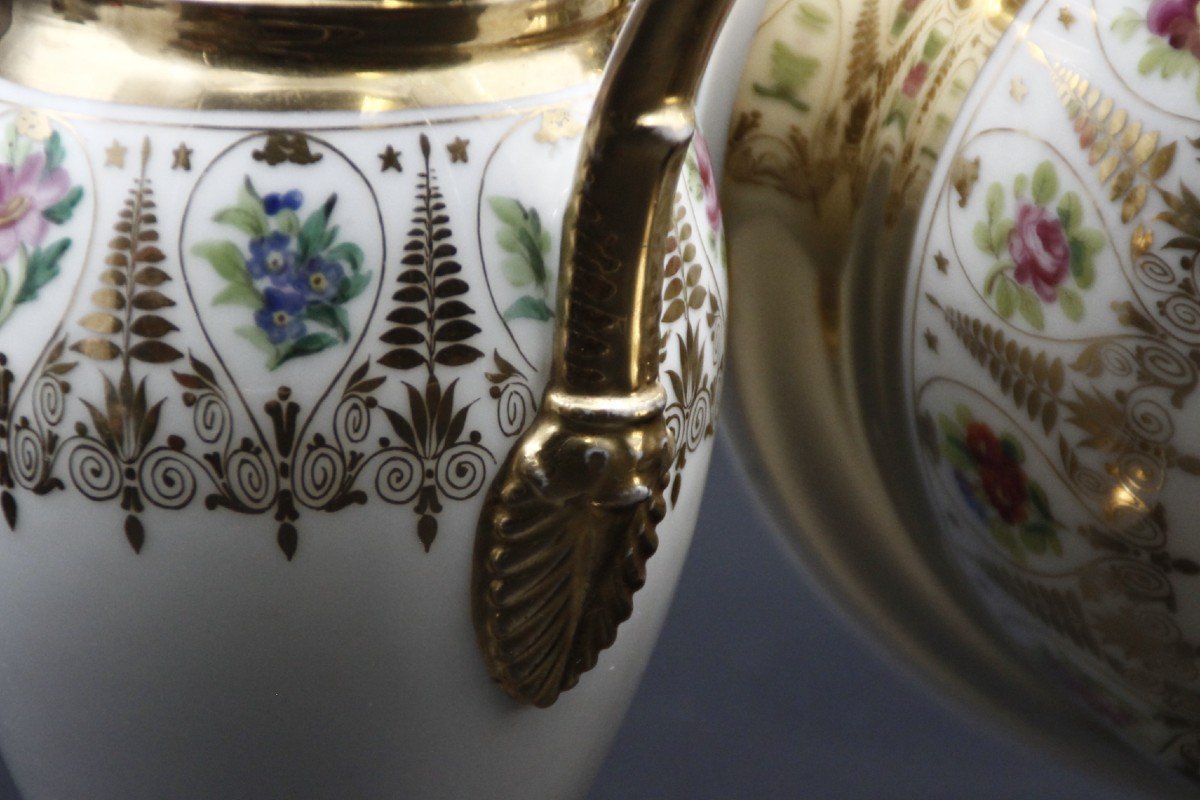Basin & Its Pitcher Porcelain Of Paris Louis Philippe-photo-1