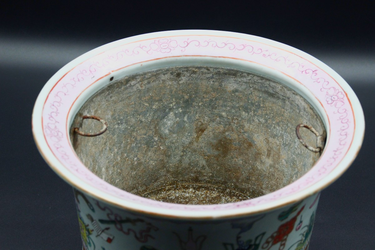 Rafraichissoir ou jardinière Chine XVIII - XIX ème-photo-4