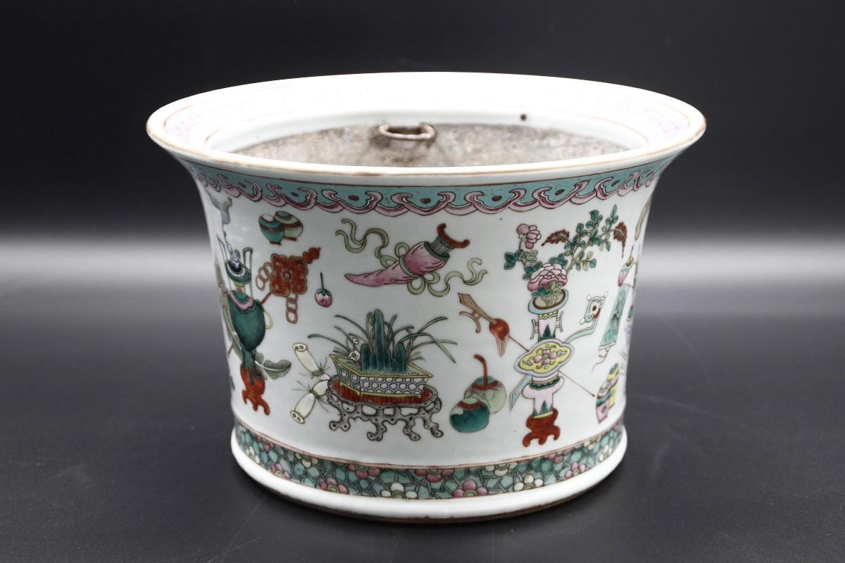 Rafraichissoir ou jardinière Chine XVIII - XIX ème-photo-4