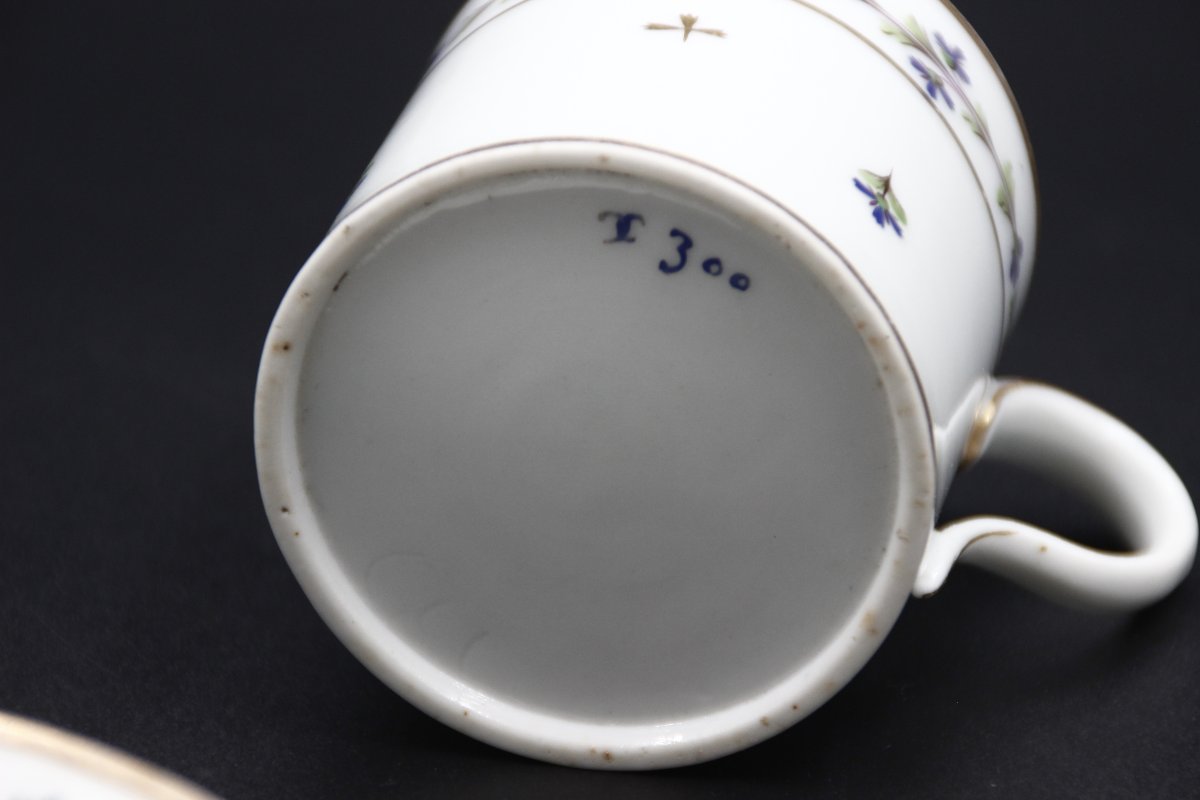 Litron Cup And Saucer, Nidervilliers, Custine Period, 18th Century-photo-1
