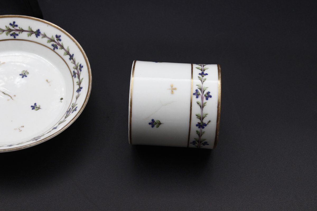 Litron Cup And Saucer, Nidervilliers, Custine Period, 18th Century-photo-3