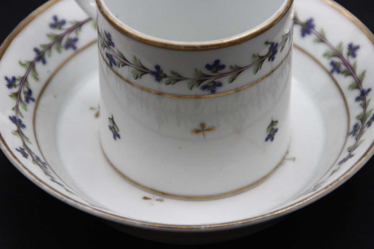 Litron Cup And Saucer, Nidervilliers, Custine Period, 18th Century-photo-5