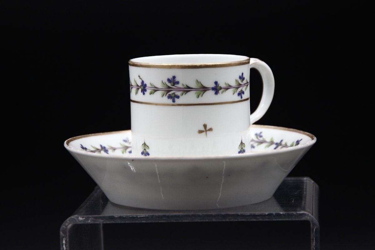 Litron Cup And Saucer, Nidervilliers, Custine Period, 18th Century