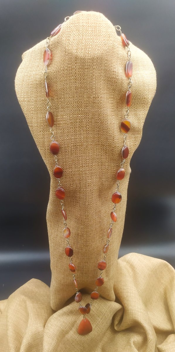 Collier et son pendentif en cornaline-photo-3