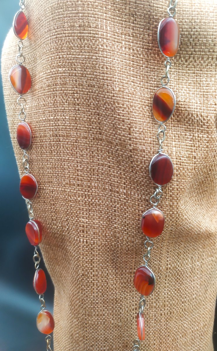 Collier et son pendentif en cornaline-photo-4