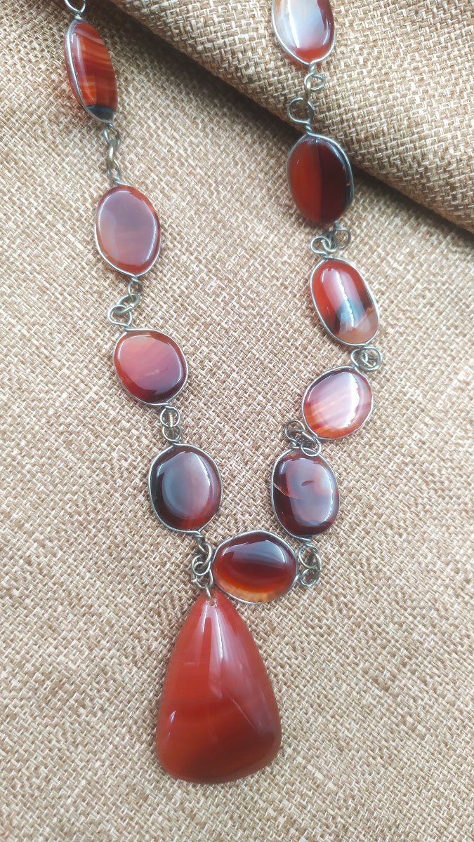 Collier et son pendentif en cornaline-photo-4