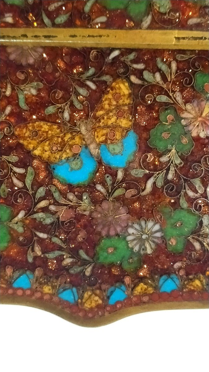 Boucle De Ceinture En émaux Cloisonnés XIX ème -photo-1