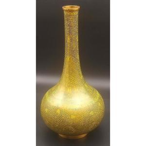 20th-century Cloisonné Enamel Vase In The Shape Of A Long-necked Bottle