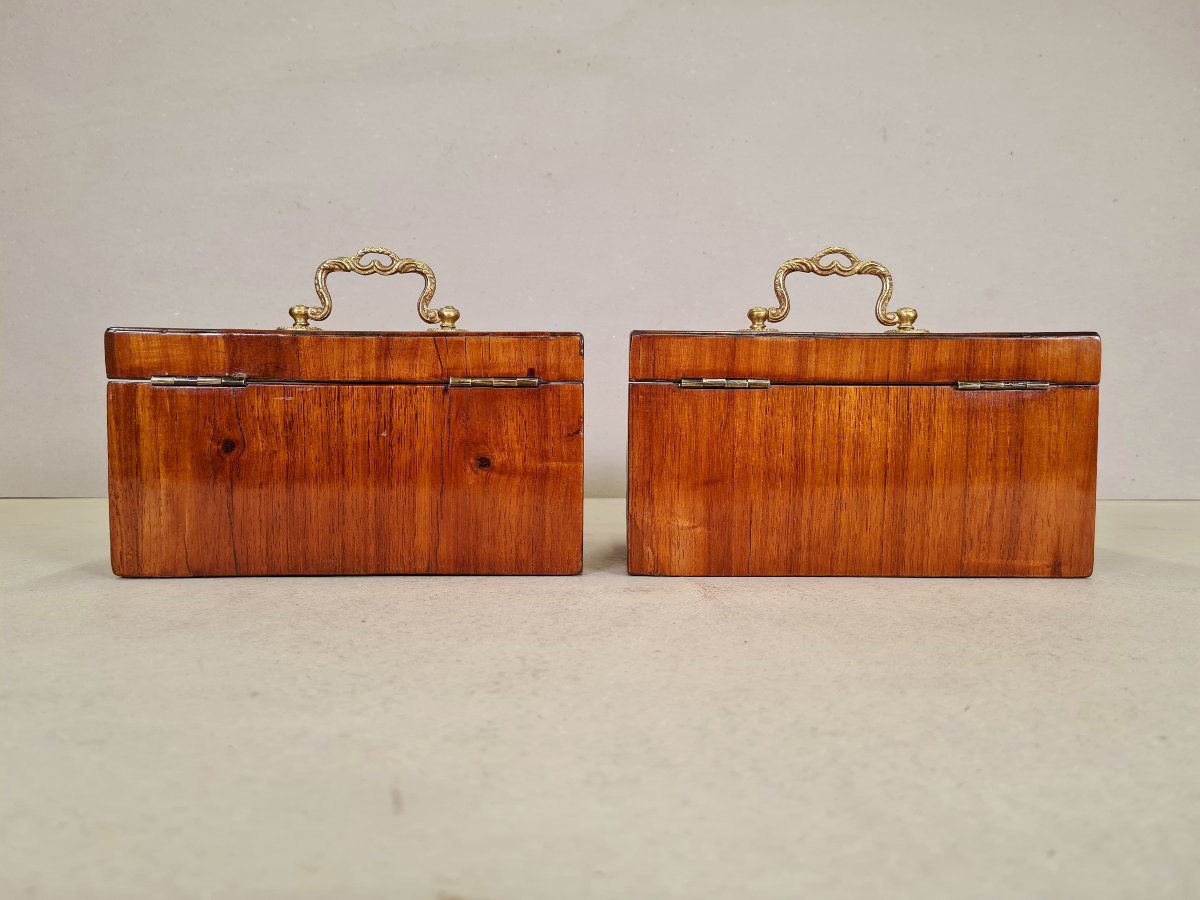 Une paire de boîtes élégantes et identiques, période de transition néerlandaise 1770-1780-photo-3
