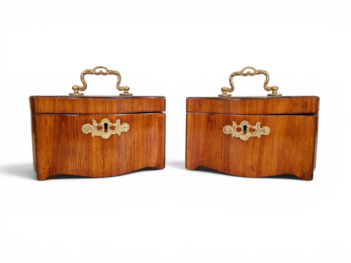 Une paire de boîtes élégantes et identiques, Transition Hollandais 1770-1780