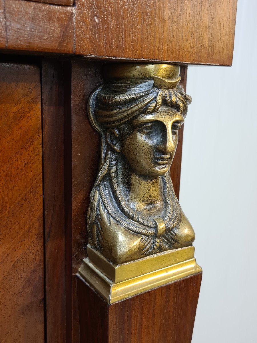 Secrétaire à abattant de style « Retour d’Égypte », Hollandais Directoire vers 1795-1805-photo-3