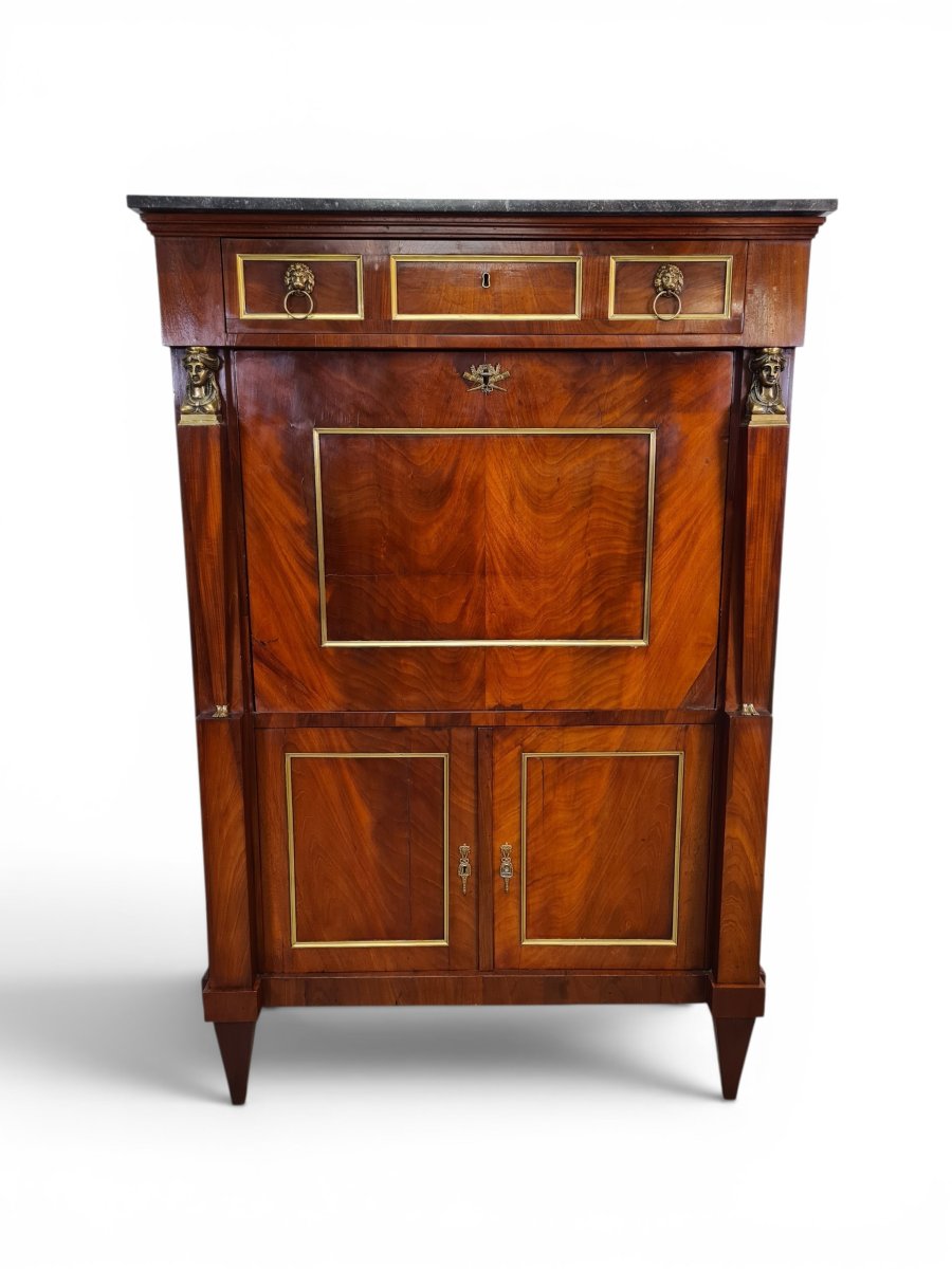 Secrétaire à abattant de style « Retour d’Égypte », Hollandais Directoire vers 1795-1805