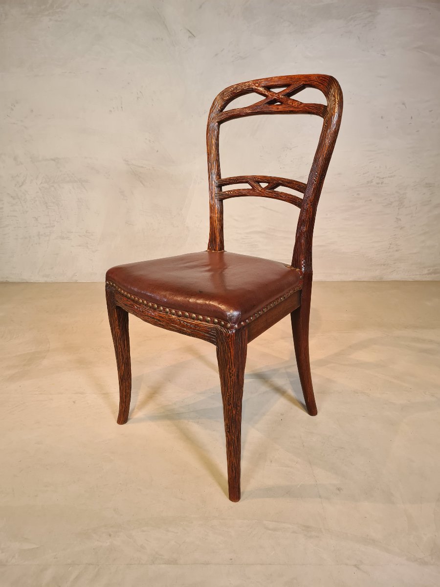 5-piece Walnut Dining Room Set, By Gebr. Horrix, The Hague, Circa 1860–1880.-photo-2