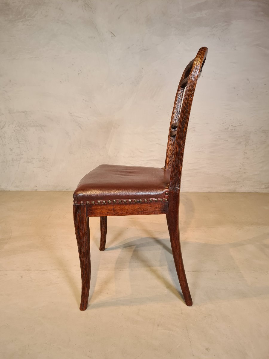 5-piece Walnut Dining Room Set, By Gebr. Horrix, The Hague, Circa 1860–1880.-photo-4