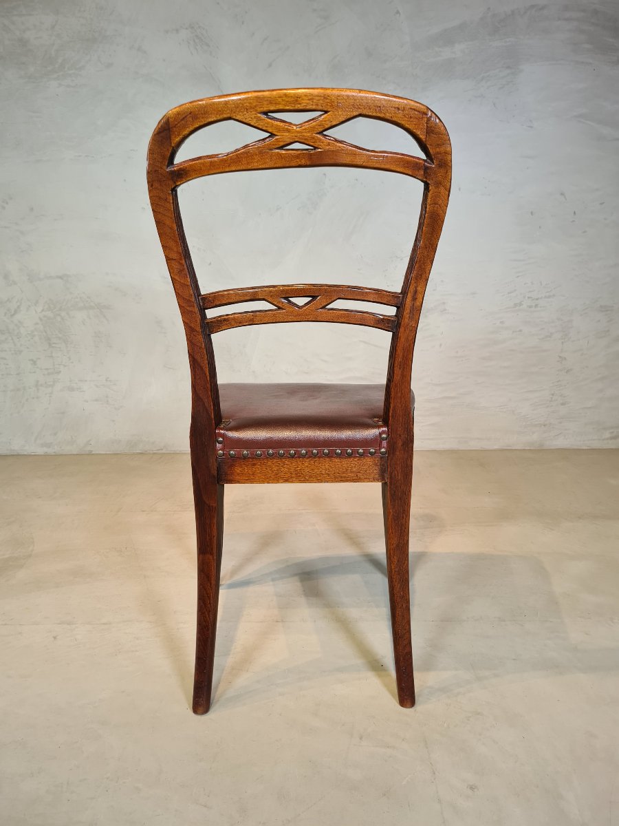 5-piece Walnut Dining Room Set, By Gebr. Horrix, The Hague, Circa 1860–1880.-photo-5