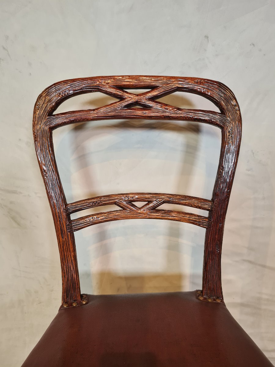 5-piece Walnut Dining Room Set, By Gebr. Horrix, The Hague, Circa 1860–1880.-photo-7