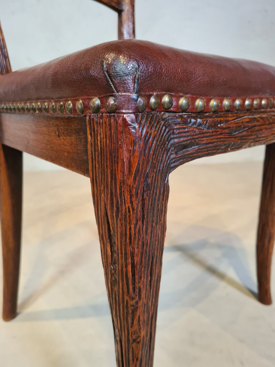 5-piece Walnut Dining Room Set, By Gebr. Horrix, The Hague, Circa 1860–1880.-photo-8