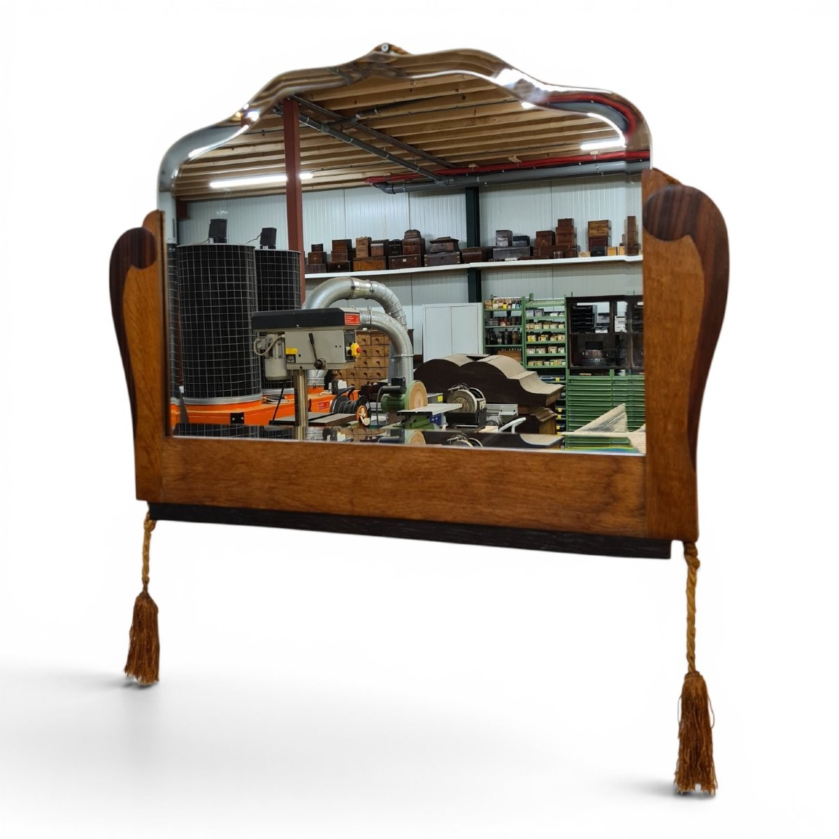 Miroir en Chêne et pin de Coromandel, époque Art déco Hollandais, vers 1920-1930