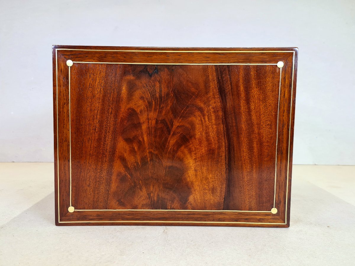 Mahogany Decanter Box, Louis XVI/directoire Period, Dutch, Circa 1800-photo-4