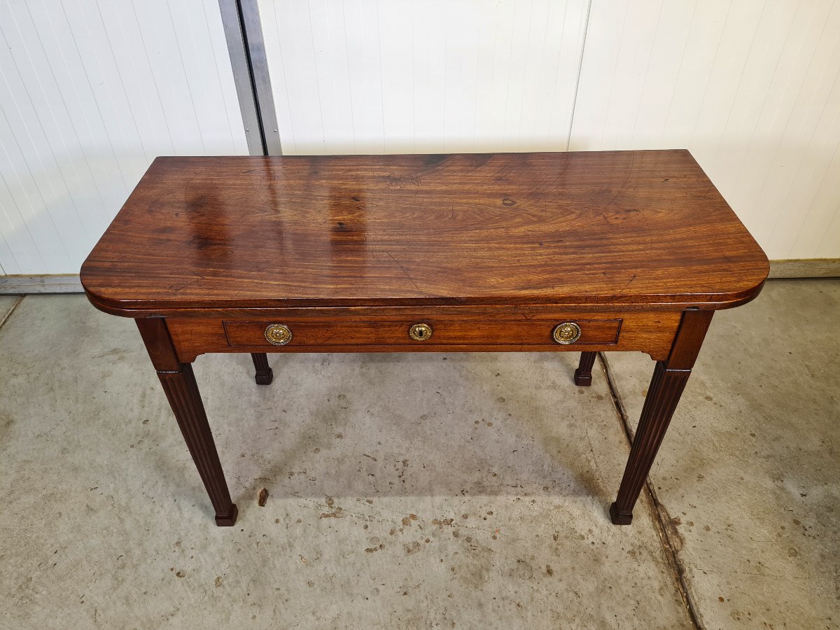Mahogany Side Table, Dutch Louis XVI Period, Circa 1780–1800.-photo-2