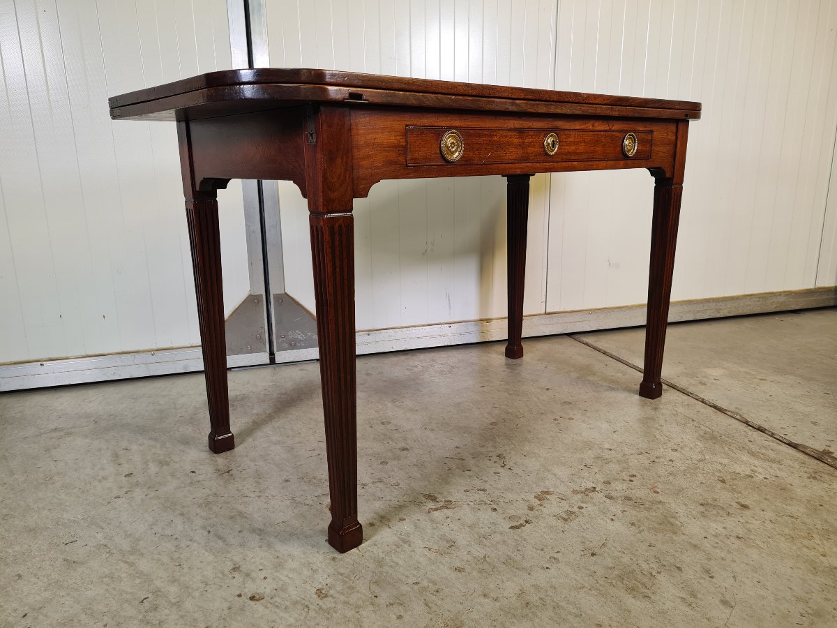 Mahogany Side Table, Dutch Louis XVI Period, Circa 1780–1800.-photo-3