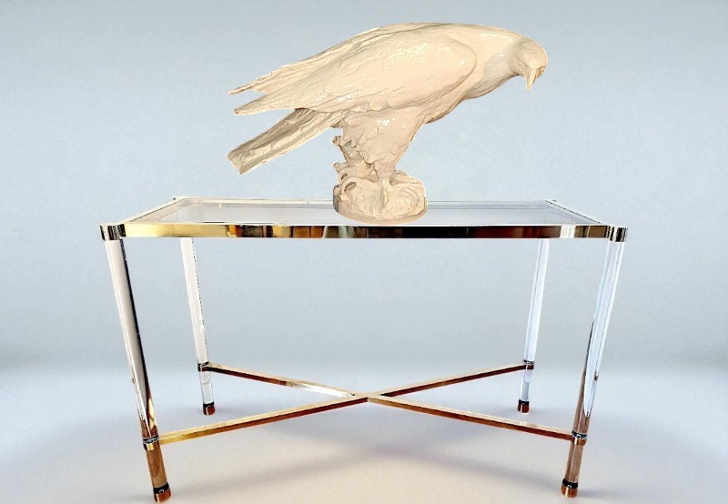  Jean De Bologne Aigle Royal Importante Sculpture En Porcelaine-photo-3