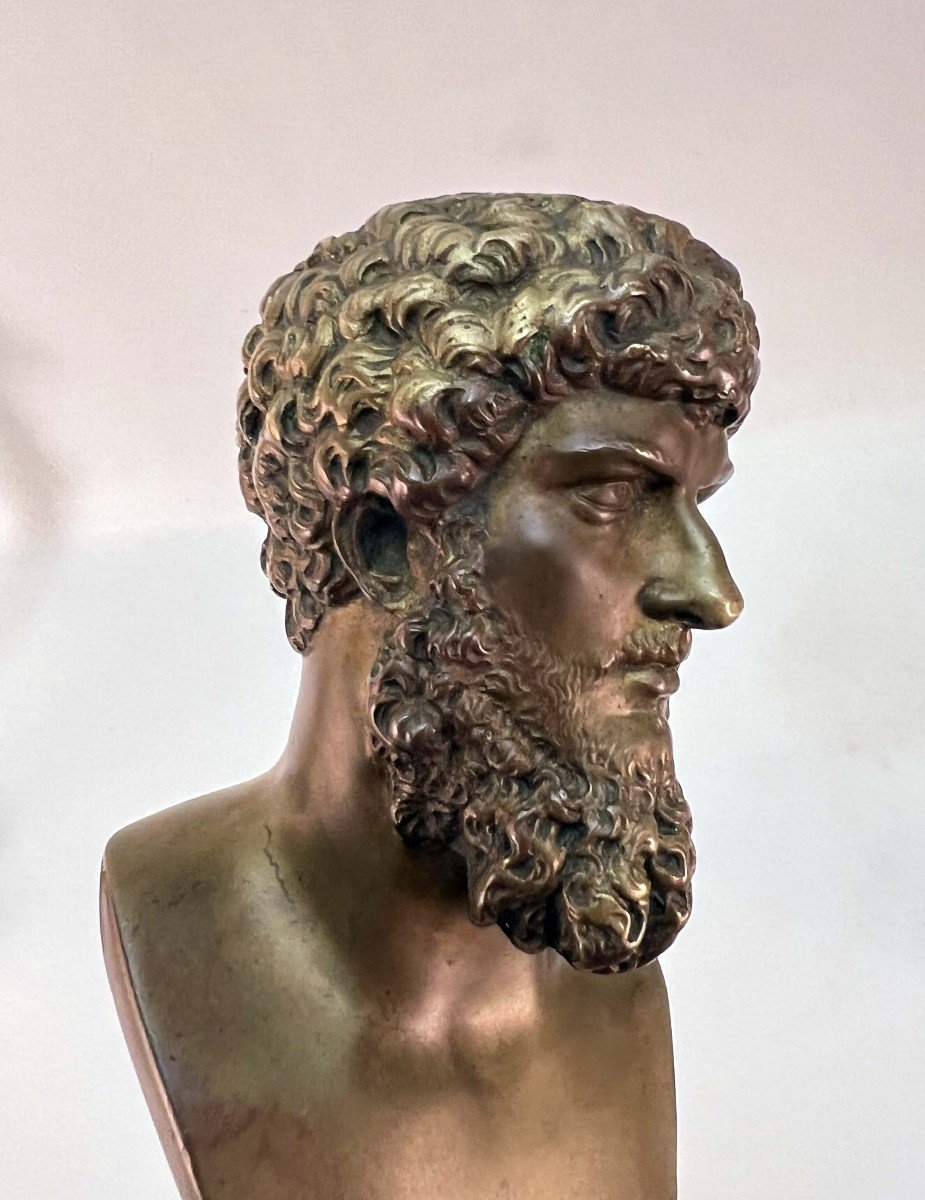 Buste En Bronze &agrave; l&#039;Antique De Lucius Verus -photo-2