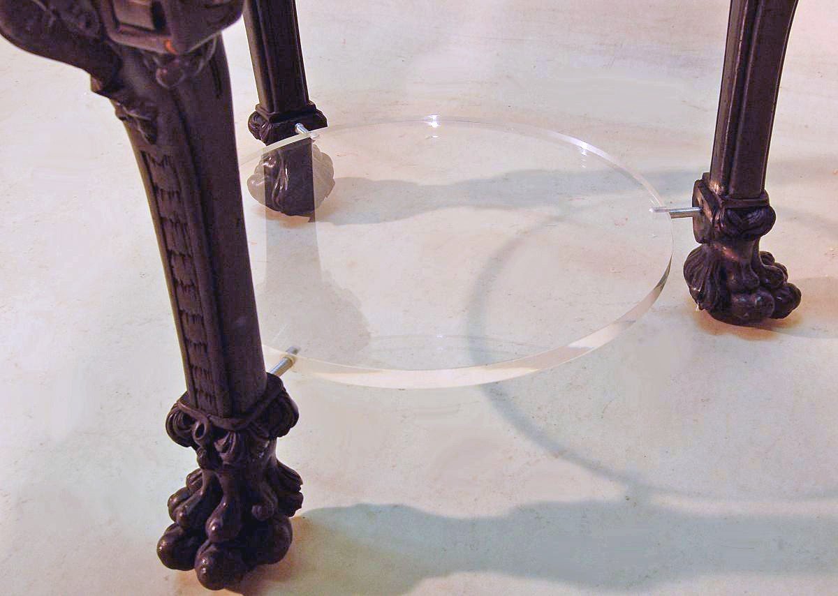 Table Design à Piétement Sculpté XIXe-photo-5