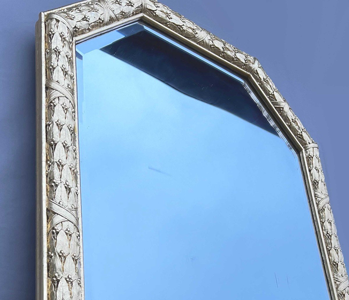 Grand Miroir Au Mercure &agrave; Cadre dore Louis XVI 169x110 cm-photo-2