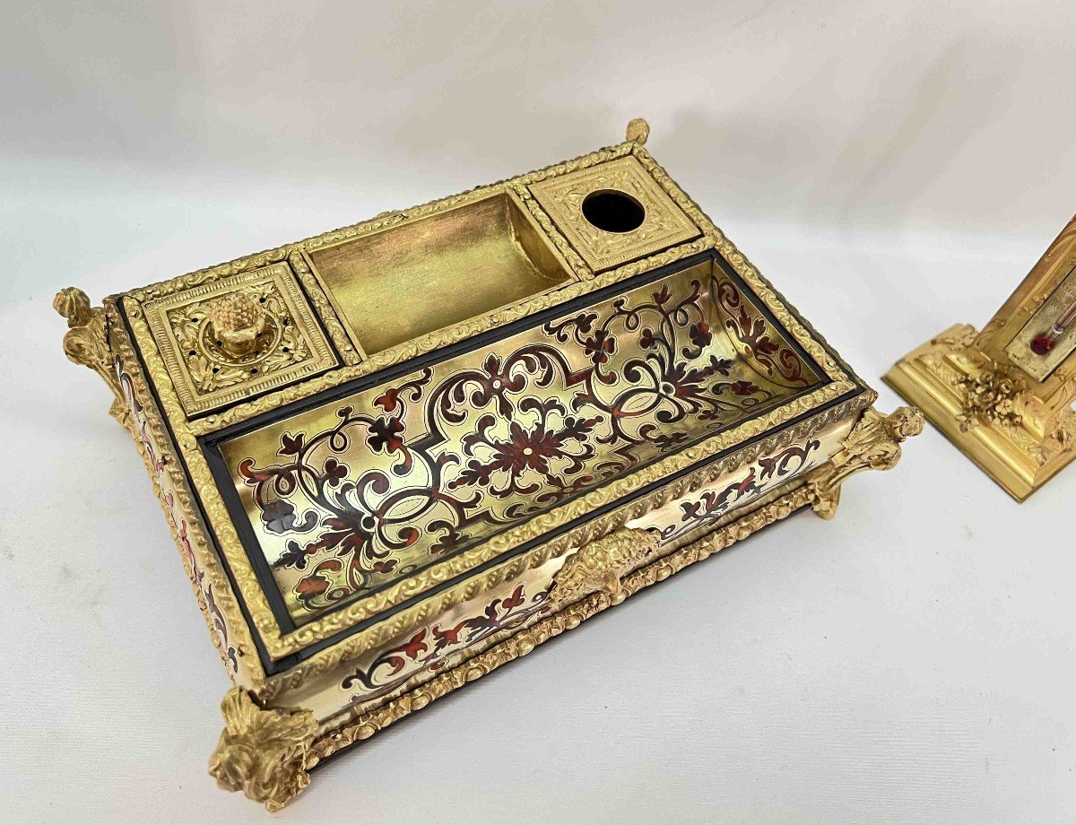 Nineteenth Boulle Marquetry Office Kit-photo-4