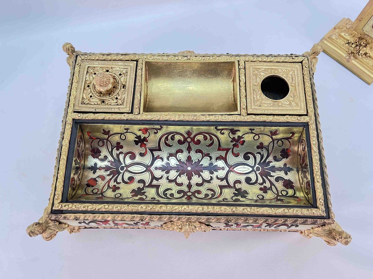 Nineteenth Boulle Marquetry Office Kit-photo-4