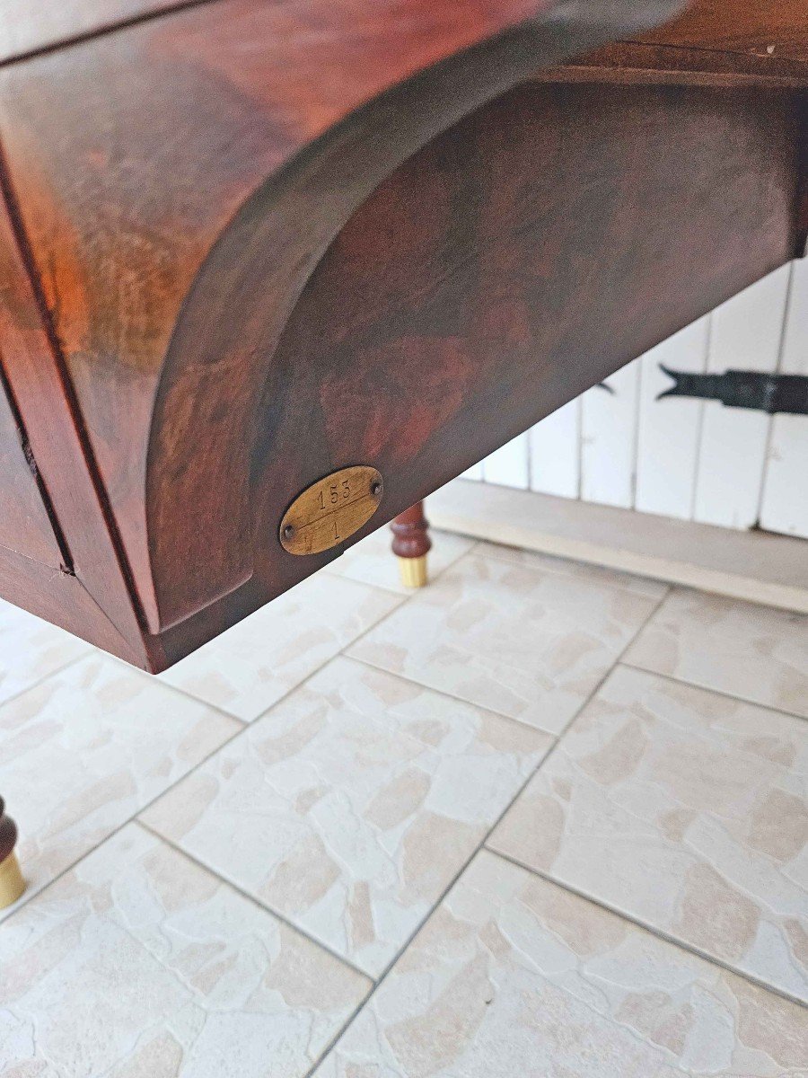 Othon Kolping (1775-1853) Bureau Cylindre Du Mobilier National Ep Empire En Acajou-photo-4