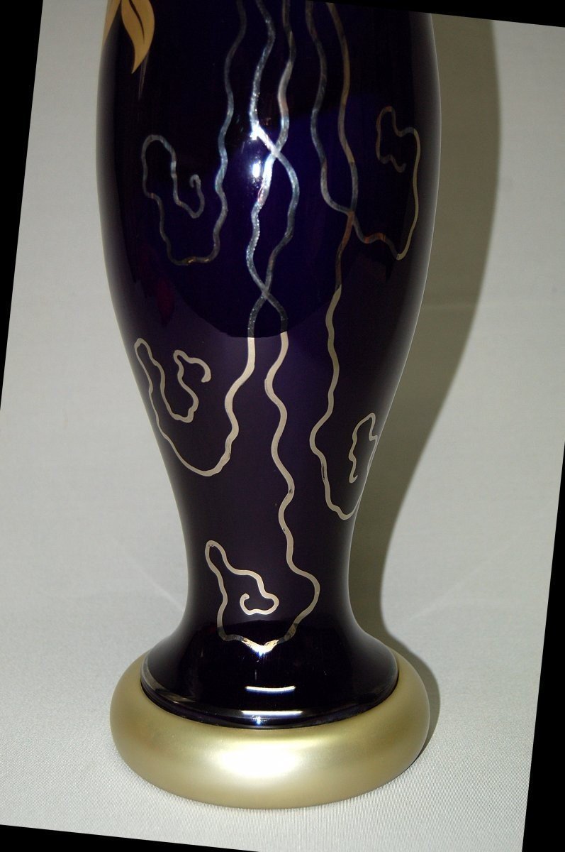 Large Vase By Gustave Asch (1856-1911)-photo-3