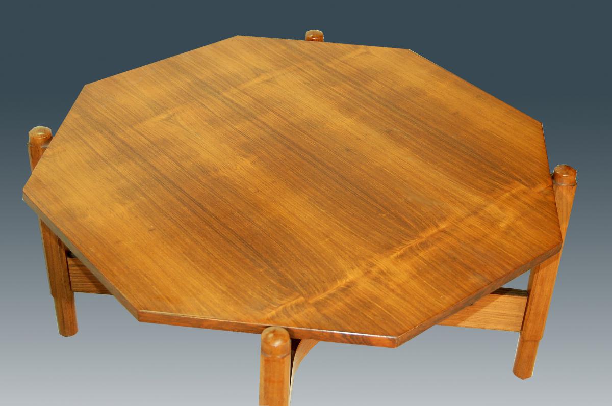 Table Basse En Teck, Design Italien-photo-2