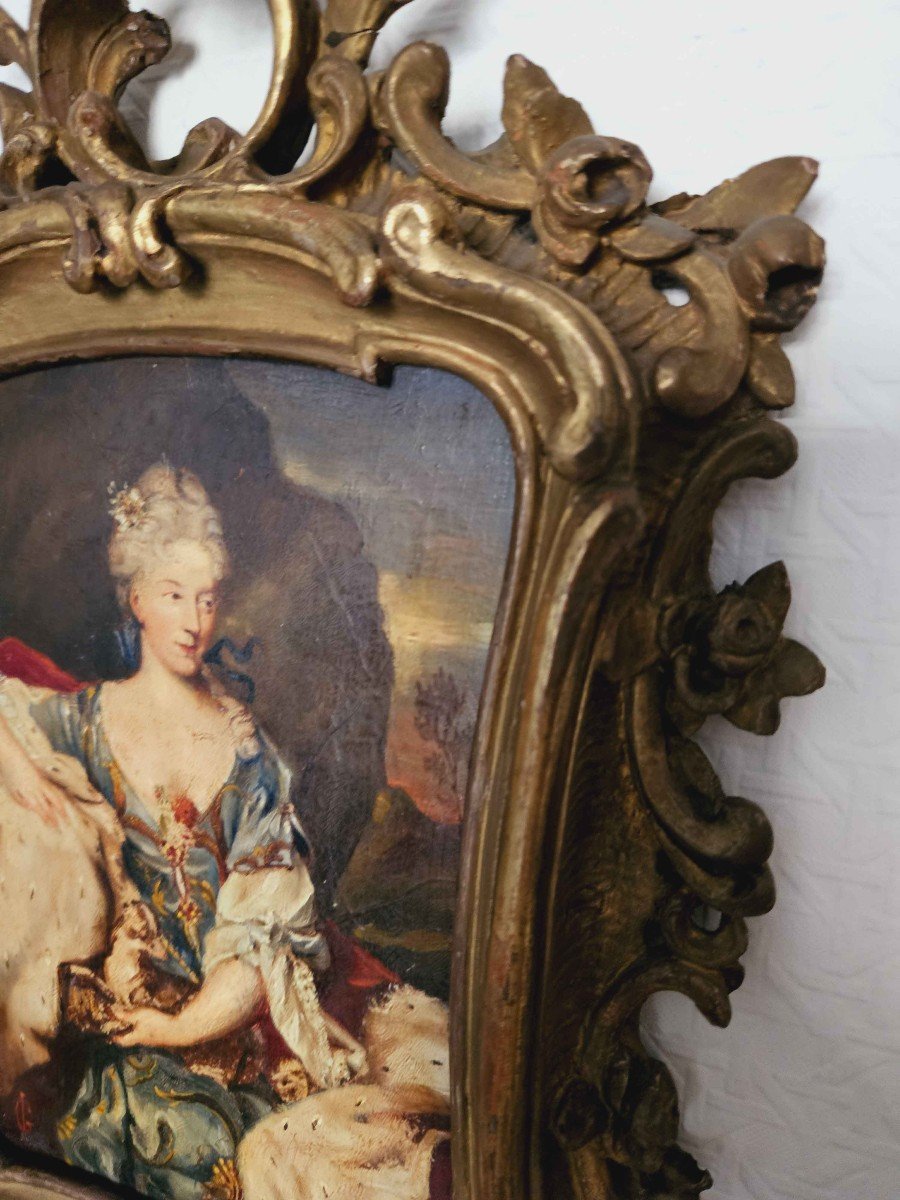 Portrait Oil On Panel 19th Century-photo-7