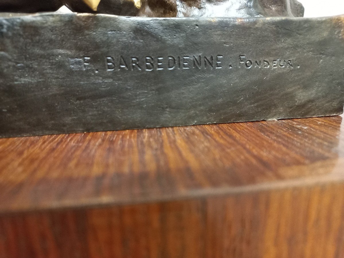 Paul Dubois Barbedienne Bronze Foundry Sculpture H 51 Cm-photo-2